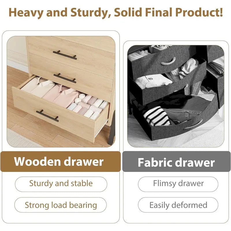 Freestanding 4-Drawer Dresser with Storage - 38.6" Tall - image 5