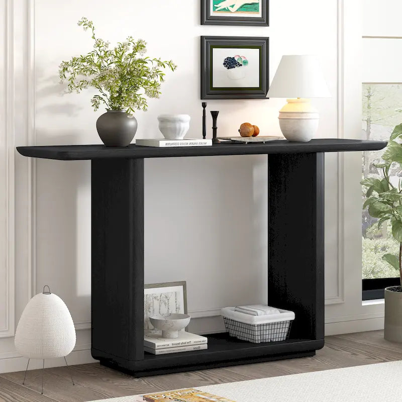 Christopher Knight Home - Mirod Stylish Minimalist Console Table with Curved Corners and U-Base - image 2