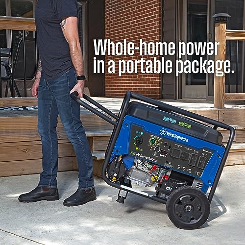 Westinghouse Outdoor Power Equipment 12500 Peak Watt Dual Fuel Home Backup Portable Generator