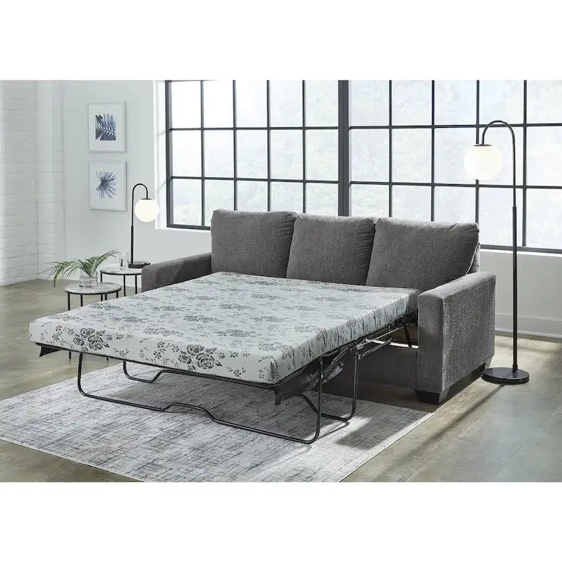 Signature Design by Ashley Rannis Pewter Queen Sofa Bed - Dimensions: 85W x 40D x 39H - image 8