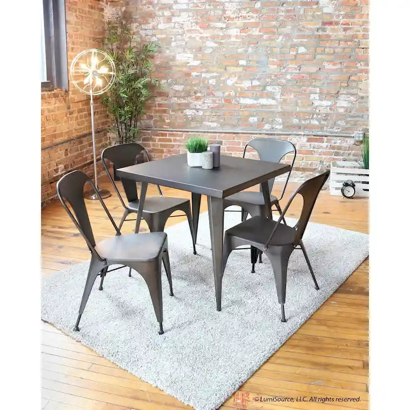 Carbon Loft Swan Industrial Square Metal Dining Table - Not Available - image 7