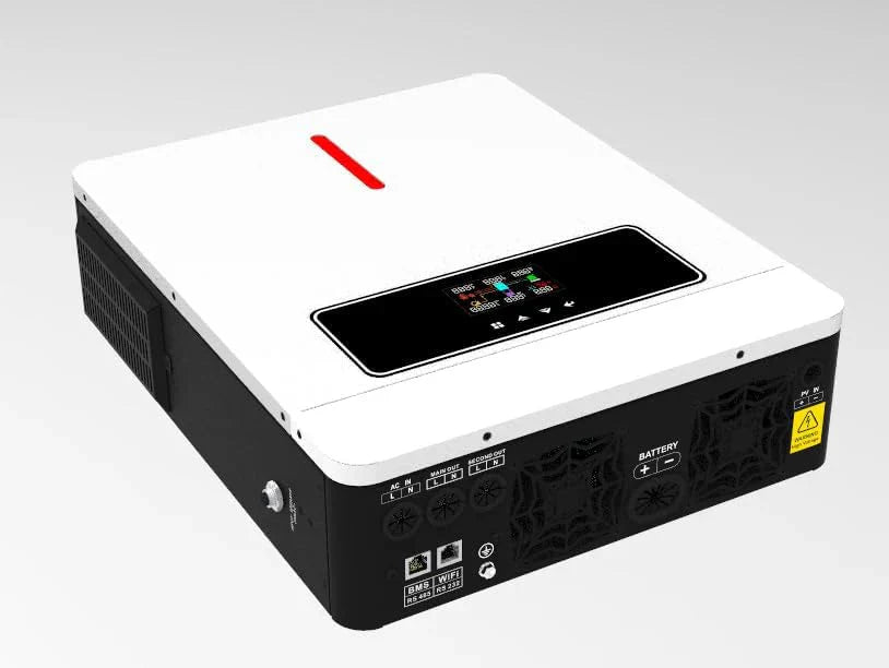 Xijia 3600W Hybrid Pure Sine Wave Power Inverter with 120A MPPT Solar Charger .dc 24V to ac 110v 60HZ Solar Converter for Home,Car Cabin (DC24V(Range20V-30V) 3600VA) - image 1