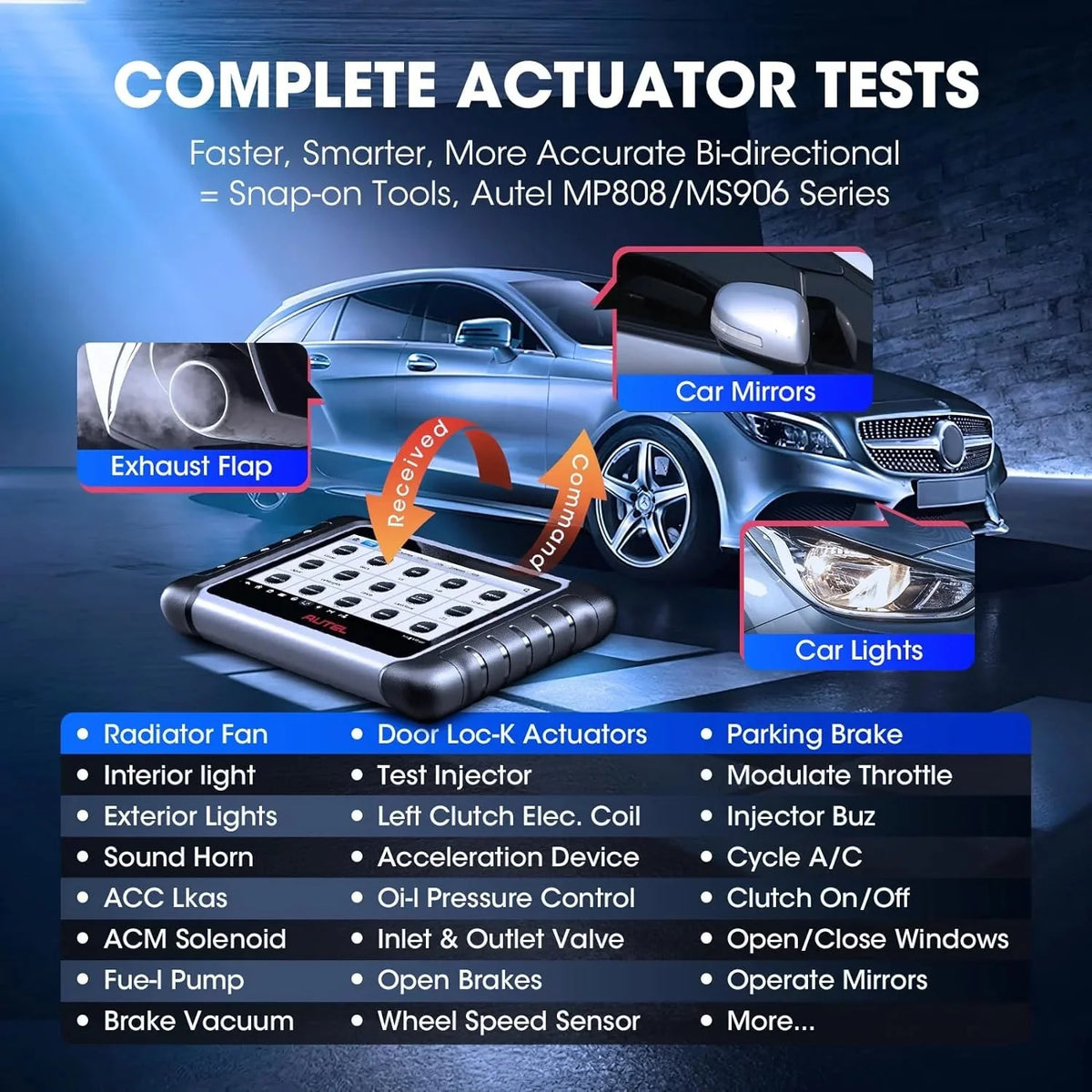 2024 Bidirectional Tool as MK808BT Pro MX808S M808Z, Function as MaxiCheck MX900, Active Test, All System Diagnose, Injector Coding. - image 3