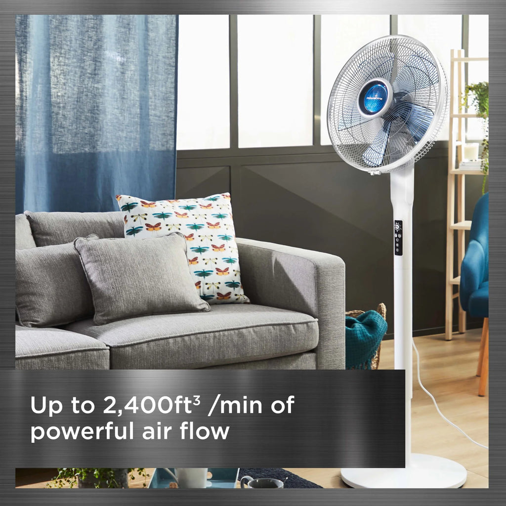 Rowenta Turbo Silence Standing Floor Fan with Remote, 53 Inch, Portable, 5 Speeds, VU5670 - image 30