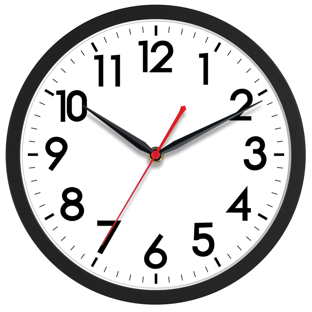 AKCISOT Wall Clock 10 inch Silent Non-Ticking Modern Wall Clocks Battery Operated - Analog Small Classic Clock for Office Home Bathroom Kitchen Bedroo - image 1