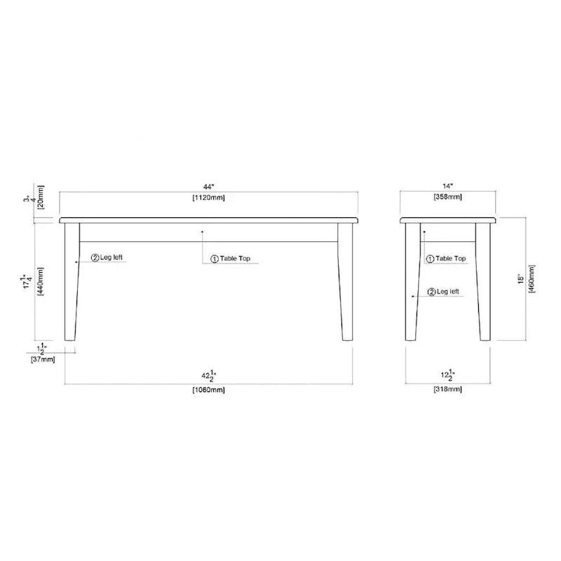 Solid Wood Dining Bench in Shaker Style - image 24