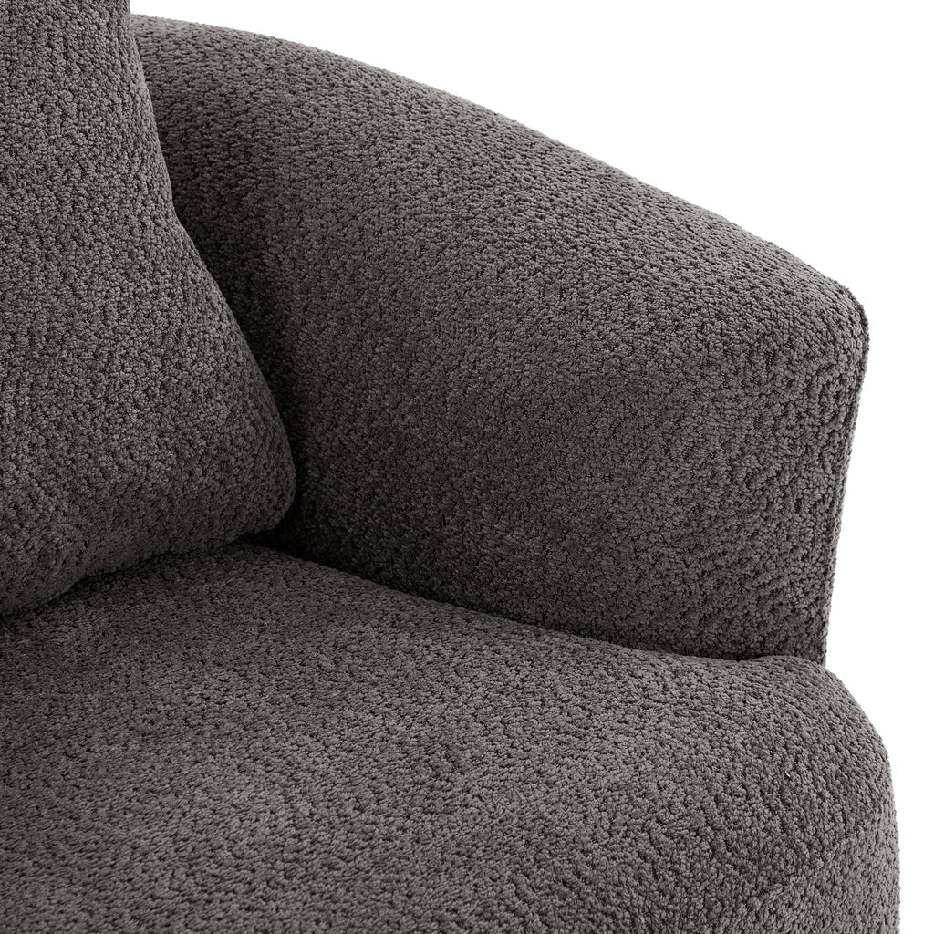Harper & Bright Designs 360- Swivel Accent Chair, Barrel Chair Swivel Upholstered Sofa Chair with Cushion for Living Room Office, Beige - image 30
