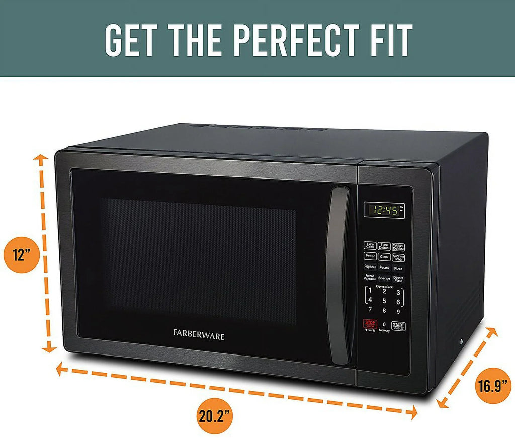 Classic 1.1 Cu. Ft. Countertop Microwave Oven - Black stainless steel - image 3