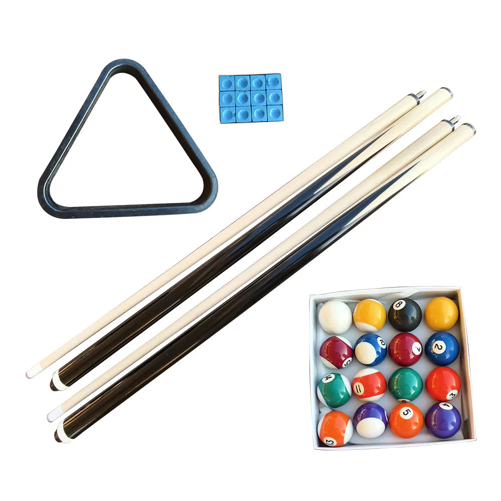 Classic Slate Pool Table with Cues and Balls Set for Home or Lounge, Walnut Wood, 8FT - image 7