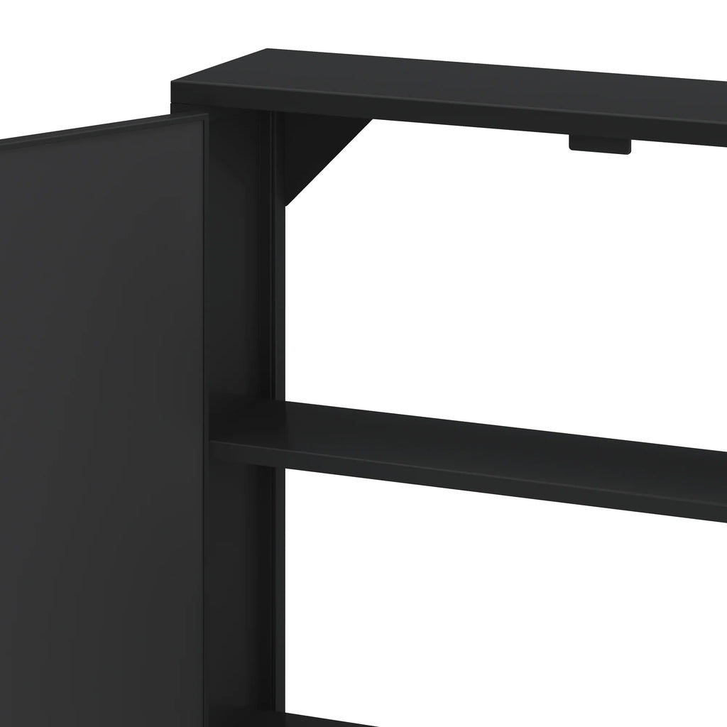 27.56"Modern Wall Cabinet with Glass Doors, Bathroom Cabinet with Featuring Three-tier Storage for Entryway Living Room, Bathroom or Dining Room - image 27