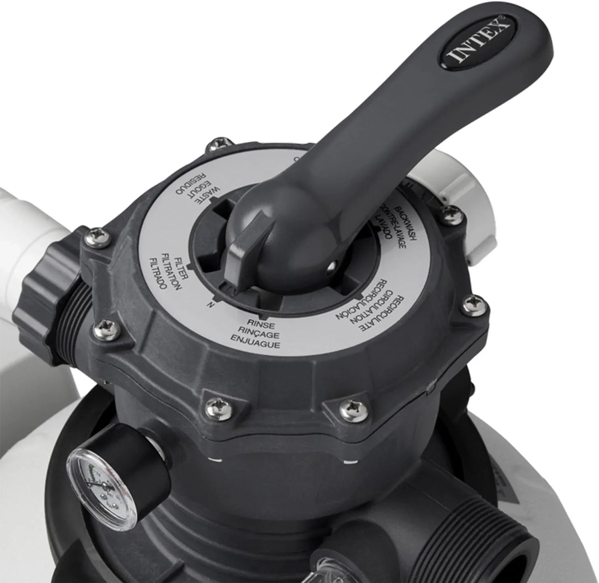 Intex 26651EG Krystal Clear 16 Inch 3,000 GPH Above Ground Pool Sand Filter Pump with Automatic Timer, GFCI, and 6 Function C