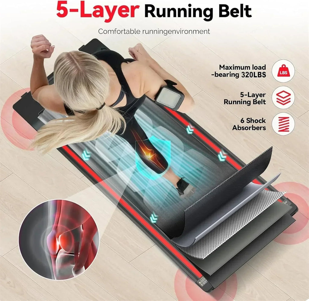 Walking Vibration Pad with APP, 3 in 1 Under Desk Treadmill, 2.5HP Low Noise Walking Treadmill Pad with Remote Control,Portab