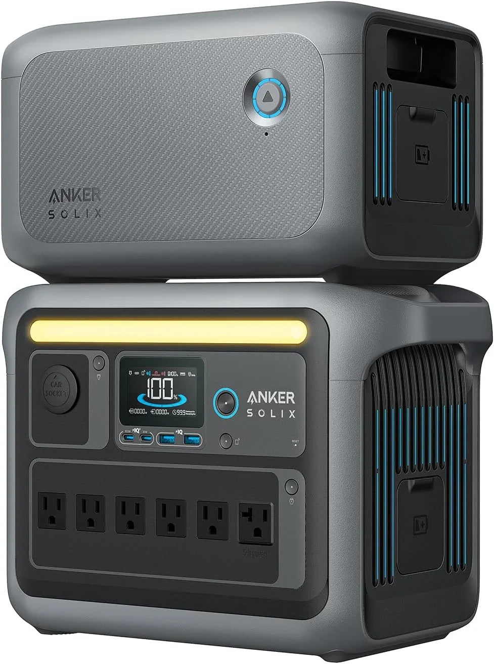 SOLIX C1000 Portable Power Station with 200W Solar Panel, 1800W Solar Generator, 1056wh LFP (LiFePO4) Battery, 6 AC Outlets, 