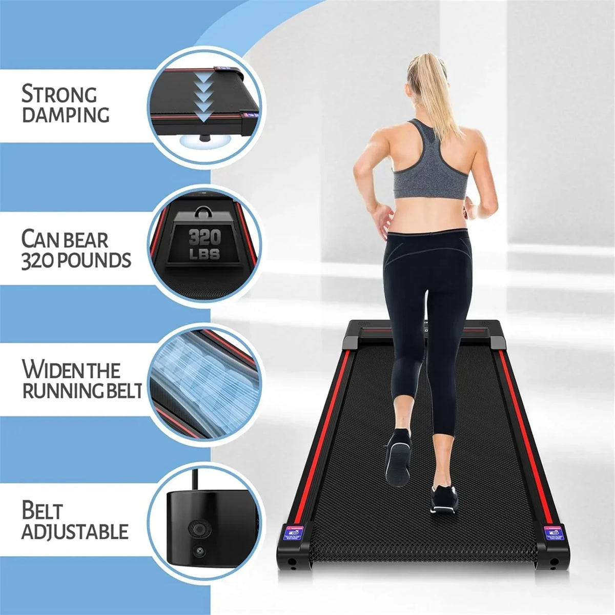 Walking Vibration Pad with APP, 3 in 1 Under Desk Treadmill, 2.5HP Low Noise Walking Treadmill Pad with Remote Control,Portab