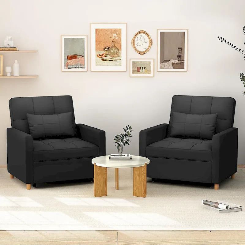 AECOJOY 3-in-1 Convertible Sleeper Sofa Chair with Pillow and Adjustable Backrest - image 35