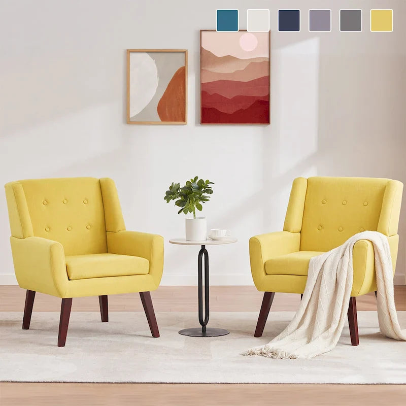 HUIMO Set of 2 Modern Tufted Accent Chair - image 1