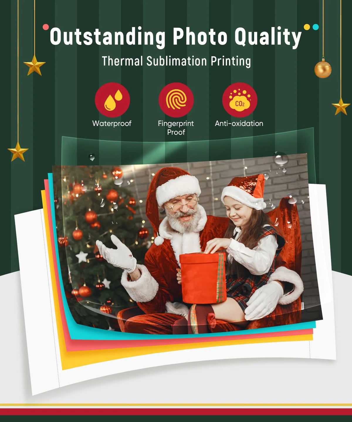 Liene 4×6 Photo Printer with Wi-Fi, 100 Sheets, Thermal-Dye Sublimation, for iPhone & Android - image 3