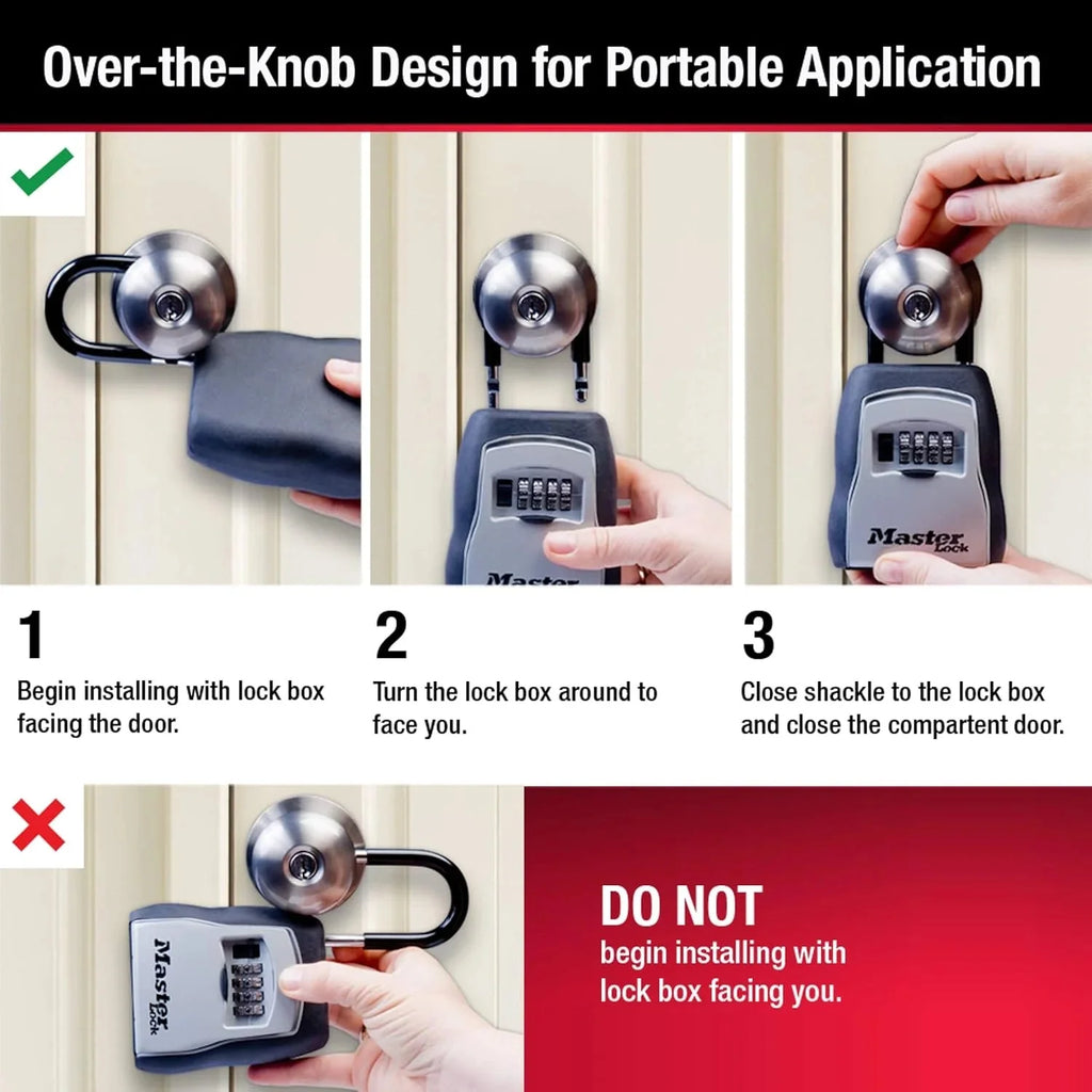 Key Lock Box, Outdoor Lock Box Bundle with SentrySafe Fireproof and Waterproof Safe, 1.23 Cubic Feet - image 4
