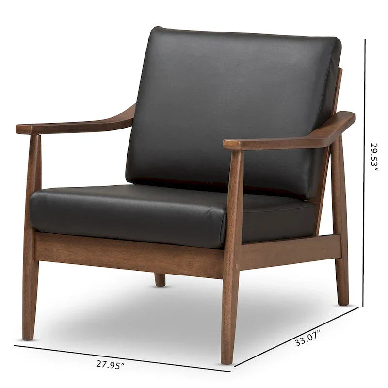 Baxton Studio Mid-Century Modern Lounge Chair - image 11