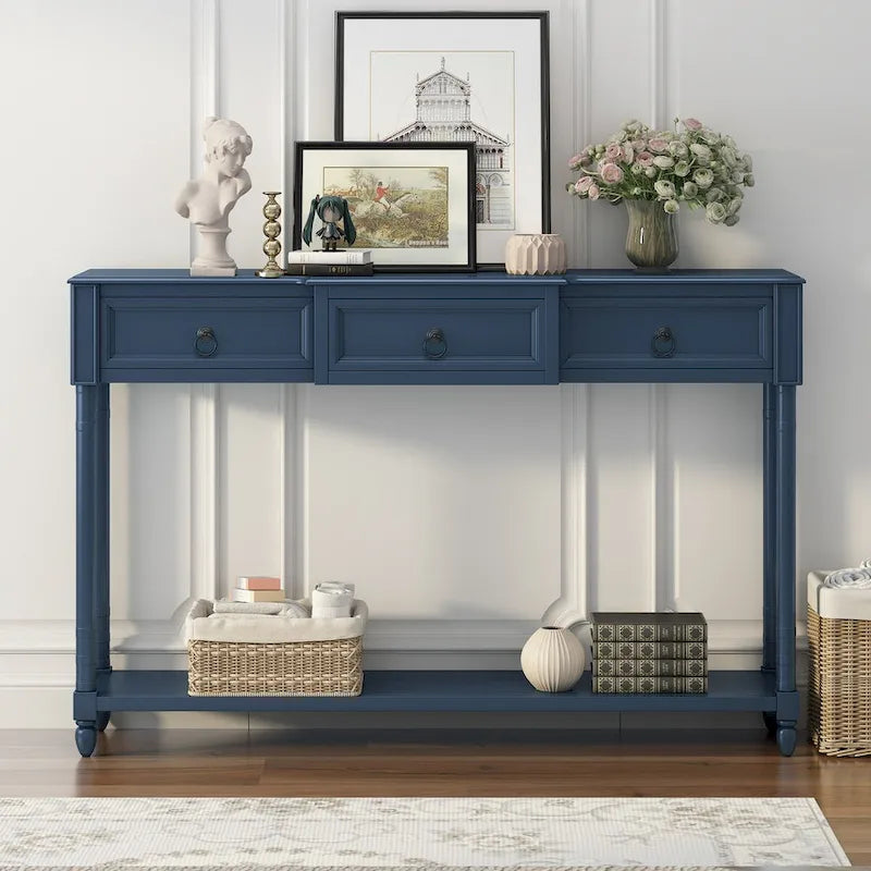 Entryway Console Table with Drawers and Extended Shelf - image 17