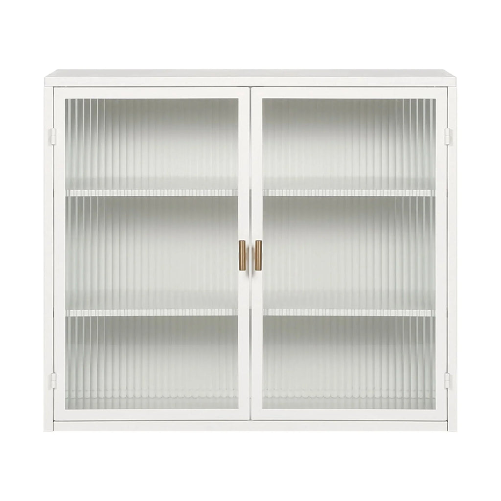 27.56"Modern Wall Cabinet with Glass Doors, Bathroom Cabinet with Featuring Three-tier Storage for Entryway Living Room, Bathroom or Dining Room - image 13