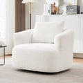 Harper & Bright Designs 360- Swivel Accent Chair, Barrel Chair Swivel Upholstered Sofa Chair with Cushion for Living Room Office, Beige - image 1
