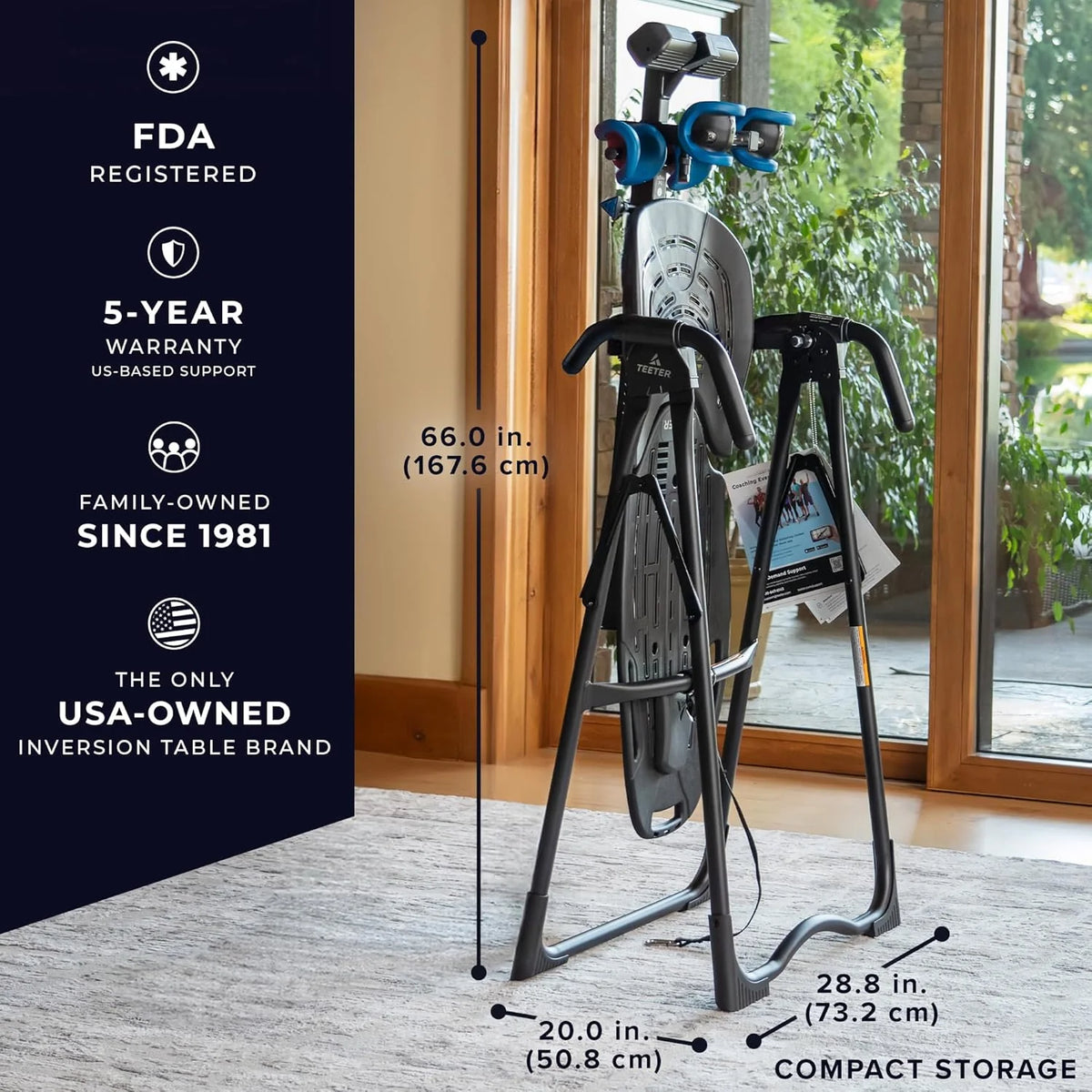 TEETER EP-560 Inversion Table, Back Pain Relief, FDA Registered - image 6