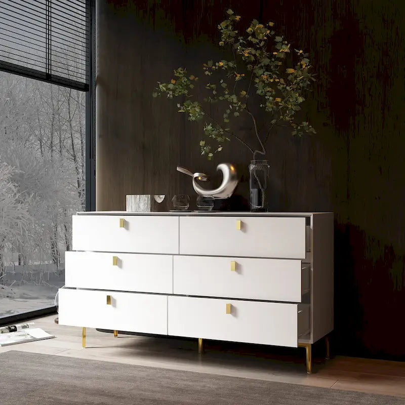 Mid-Century 6-Drawer Storage Dresser Chest Sideboard - image 32