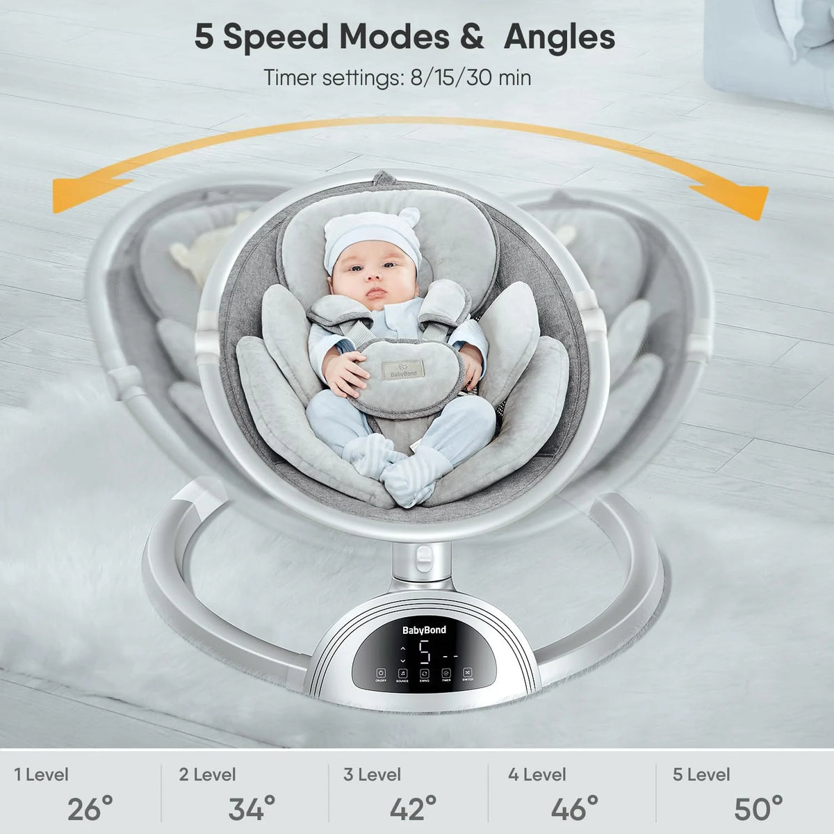 Infants BabyBond Bluetooth Speaker Positions