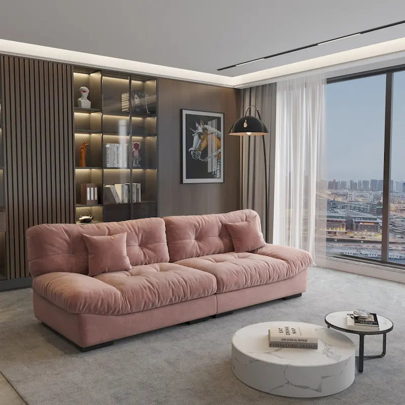 105 Minimalist Cloud Loveseat Sofa with Two Cushions - image 12