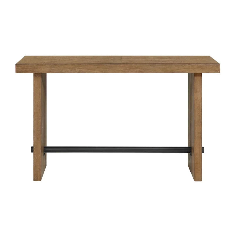 Landmark 60-Inch Wide Sofa Table with Dual Legs in Weathered Oak Finish - image 3