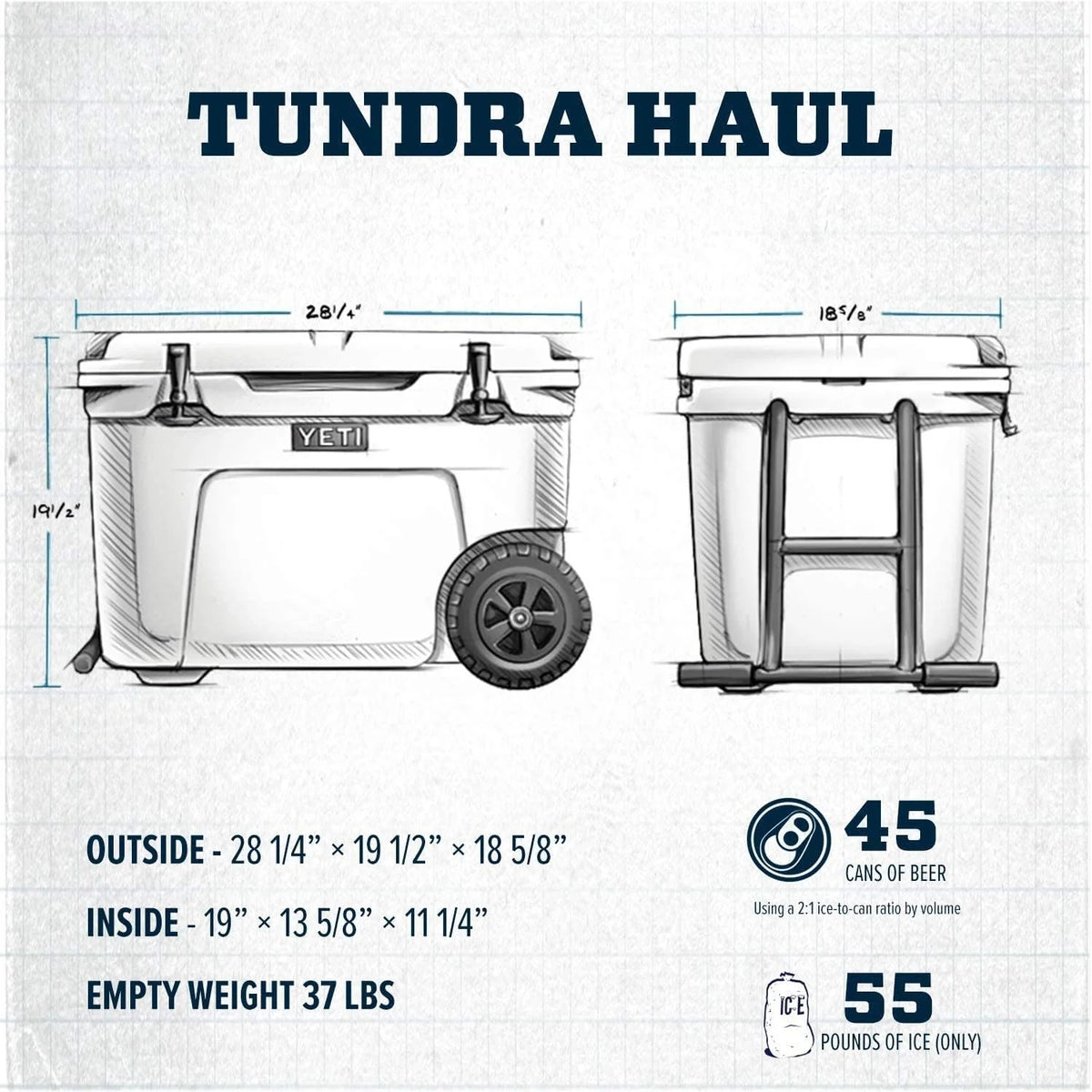 YETI Tundra Haul Wheeled Cooler, Navy - image 5