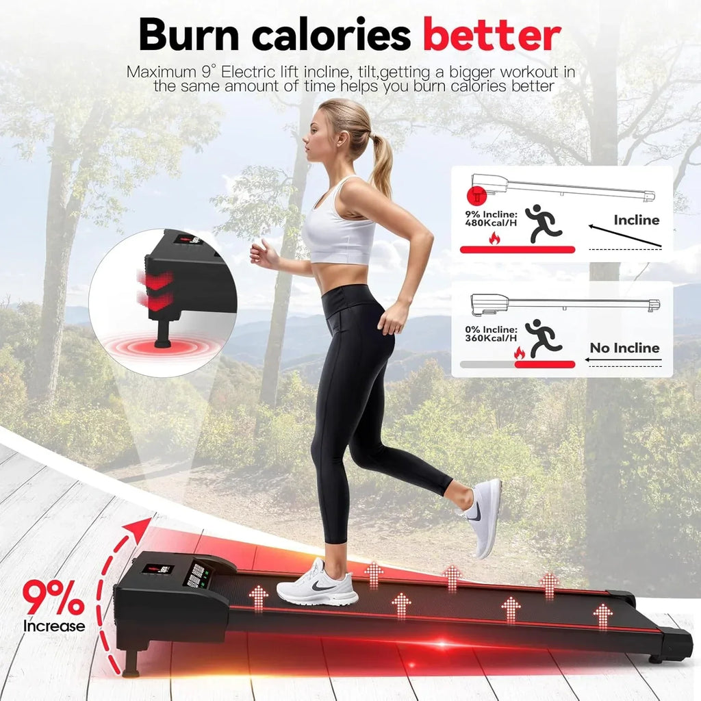 Walking Vibration Pad with APP, 3 in 1 Under Desk Treadmill, 2.5HP Low Noise Walking Treadmill Pad with Remote Control,Portab
