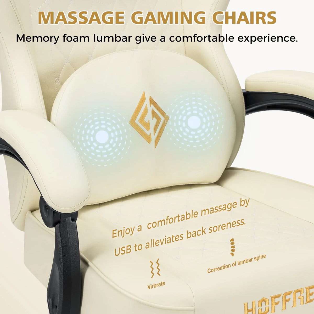 Hoffree Gaming Chair with Massage and Footrest Big and Tall Gamer Chair with Headrest and Lumbar Support PU Computer Game Chair for Adults Office - image 60