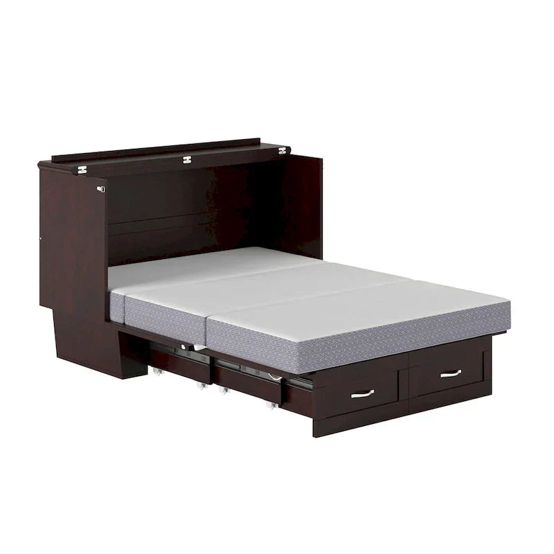Monroe Full Murphy Bed Chest with 6 Memory Foam Mattress - image 7