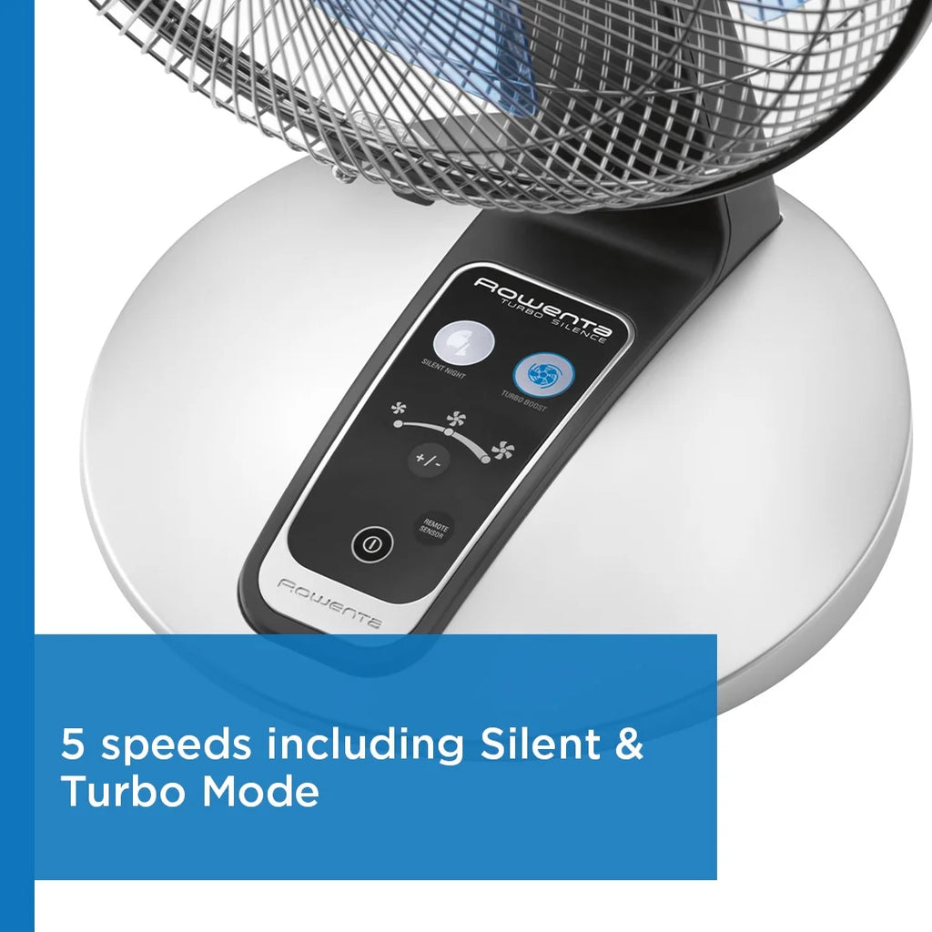 Rowenta Turbo Silence Standing Floor Fan with Remote, 53 Inch, Portable, 5 Speeds, VU5670 - image 15