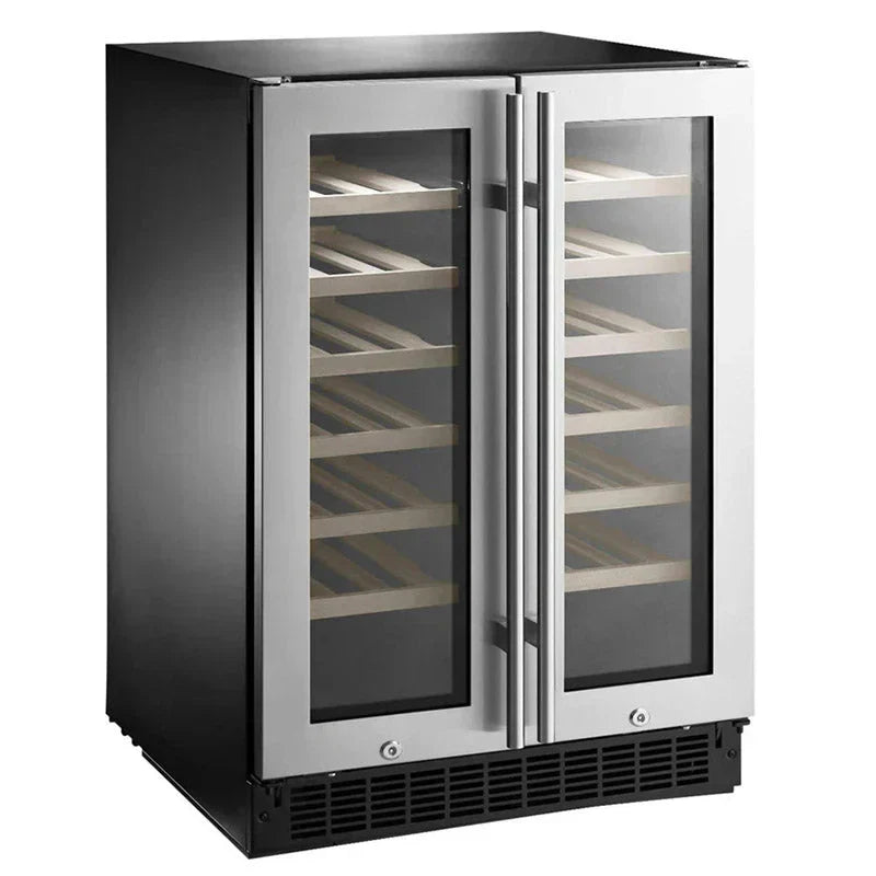 42-Bottle or 128-Can Dual Zone Wine and Beverage Cooler with Glass Do