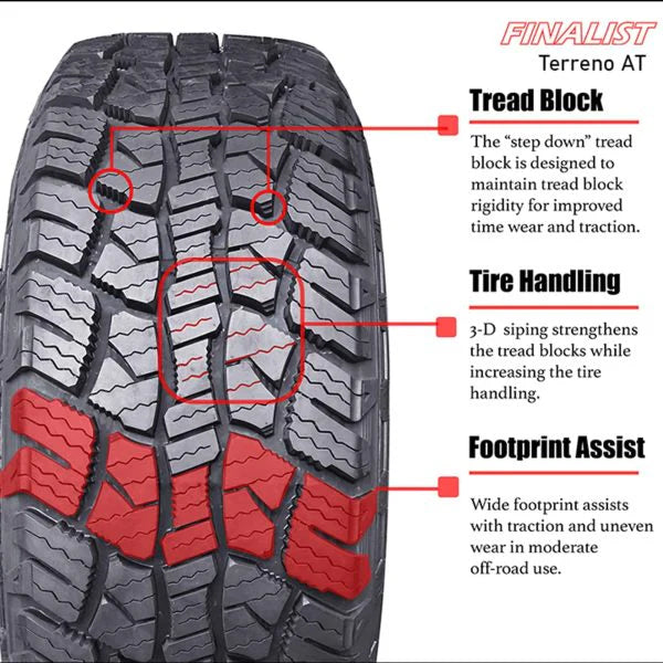 A/T 265/70R16 112T SUV Light Truck All Season All Terrain Tire 265/70/16 (Tire Only) - image 4