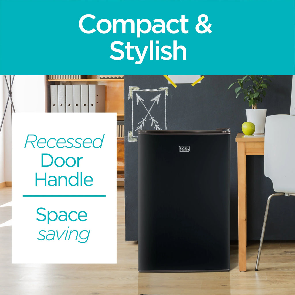 BLACK+DECKER BCRK32B Compact Refrigerator & Mini Fridge with Freezer, 3.2 cu. ft., Black - image 2