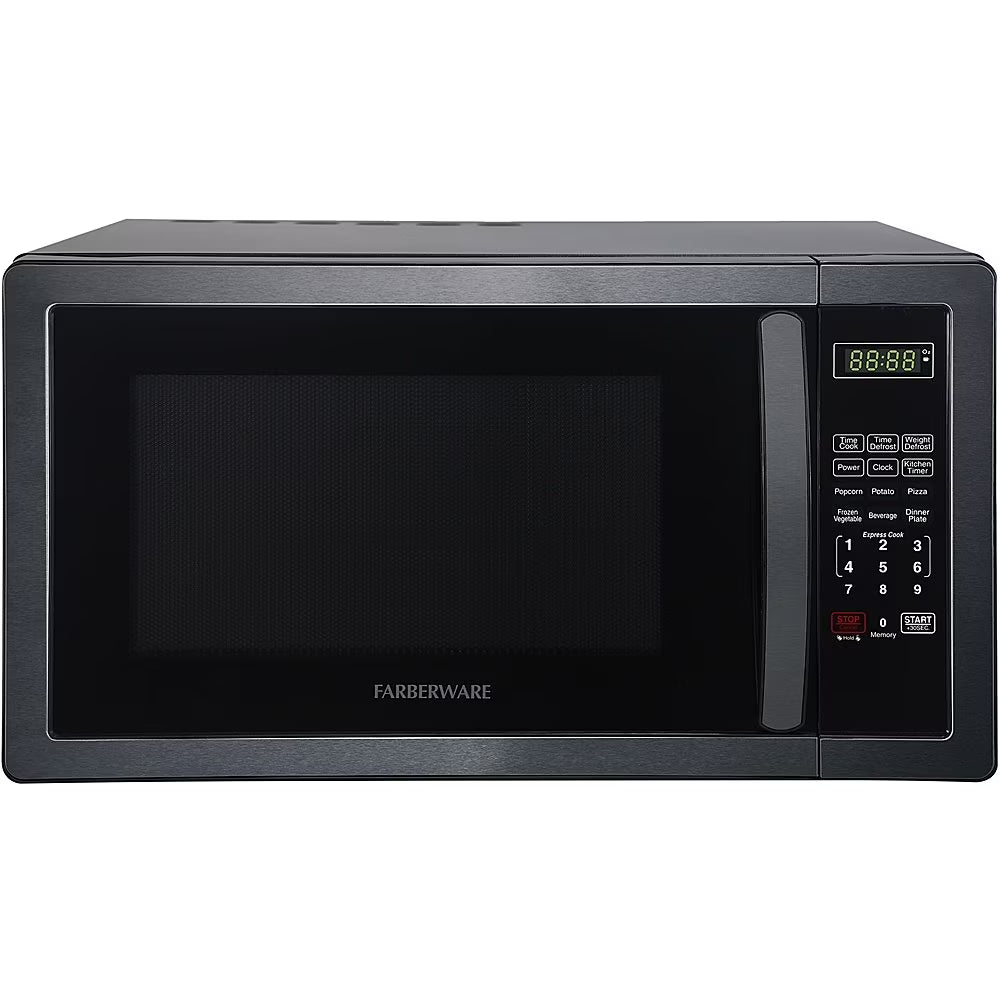 Classic 1.1 Cu. Ft. Countertop Microwave Oven - Black stainless steel - image 1