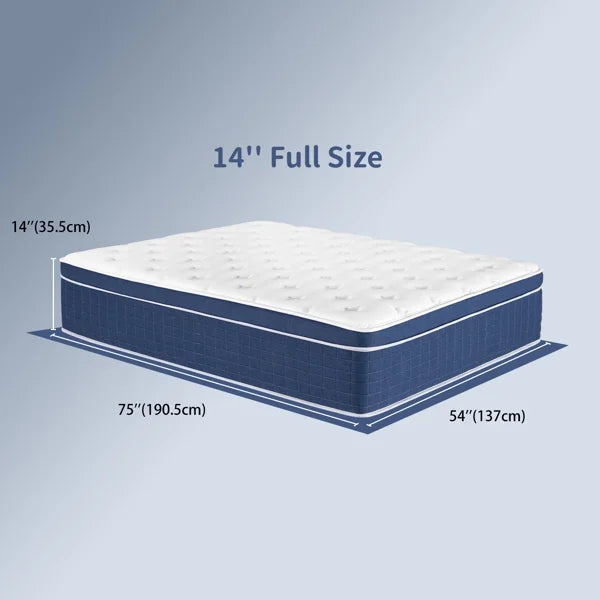 Full Size Mattress in a Box 14 Inch Memory Foam Hybrid Mattress with Pocketed Springs Medium Firm Support Motion Isolation Edge Support Night Trial - image 15