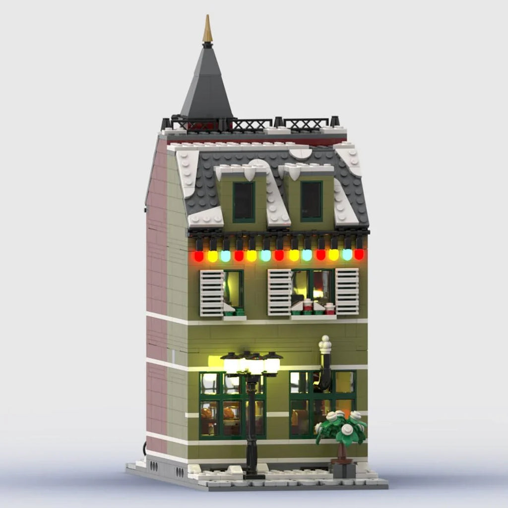 Christmas Country Church Building Kit, MOC-147549 Winter Modular Building Blocks Christmas House Building Block Building Toy 