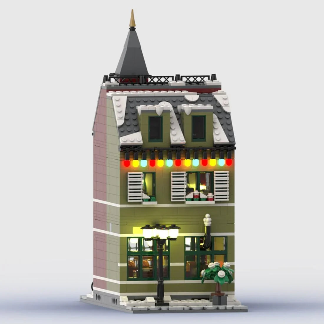 Christmas Country Church Building Kit, MOC-147549 Winter Modular Building Blocks Christmas House Building Block Building Toy 
