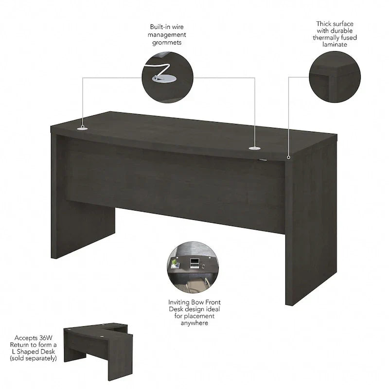 Bush Business Furniture Echo 60W Bow Front Desk - image 17
