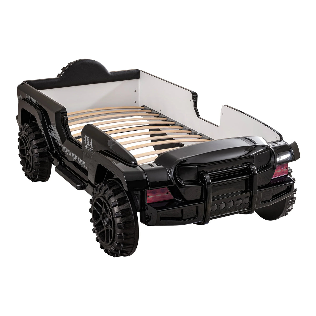 Furniture of America Terra Kids Plastic Twin SUV Bed with LED and Sound, Black - image 6