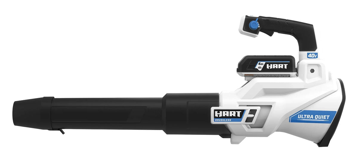 HART 40-Volt 155 MPH at 600 CFM Cordless Brushless Axial Leaf Blower Kit, (1) 4.0Ah Lithium-Ion Battery - image 1
