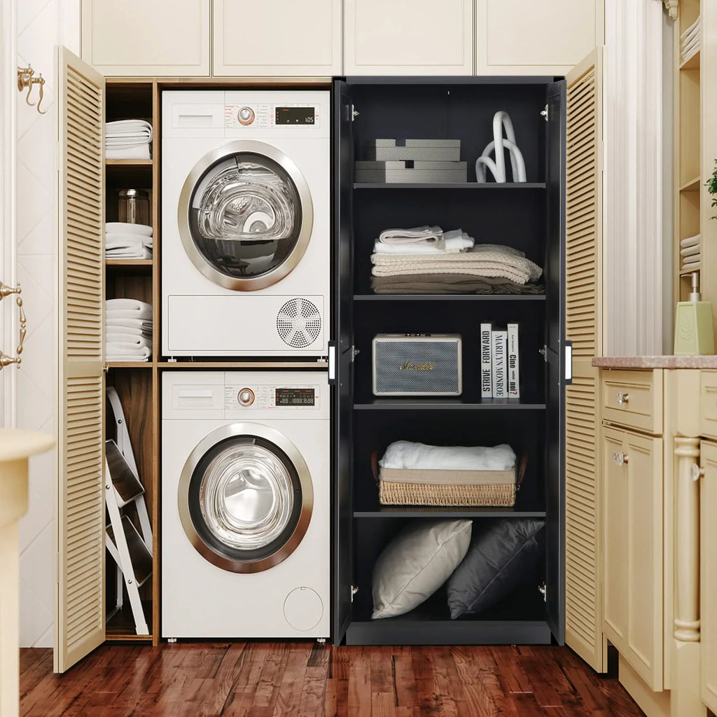 Giantex 178 cm Kitchen Pantry Cabinet, Utility Storage Cabinet w/ 2 Doors & 5 Shelves - image 6