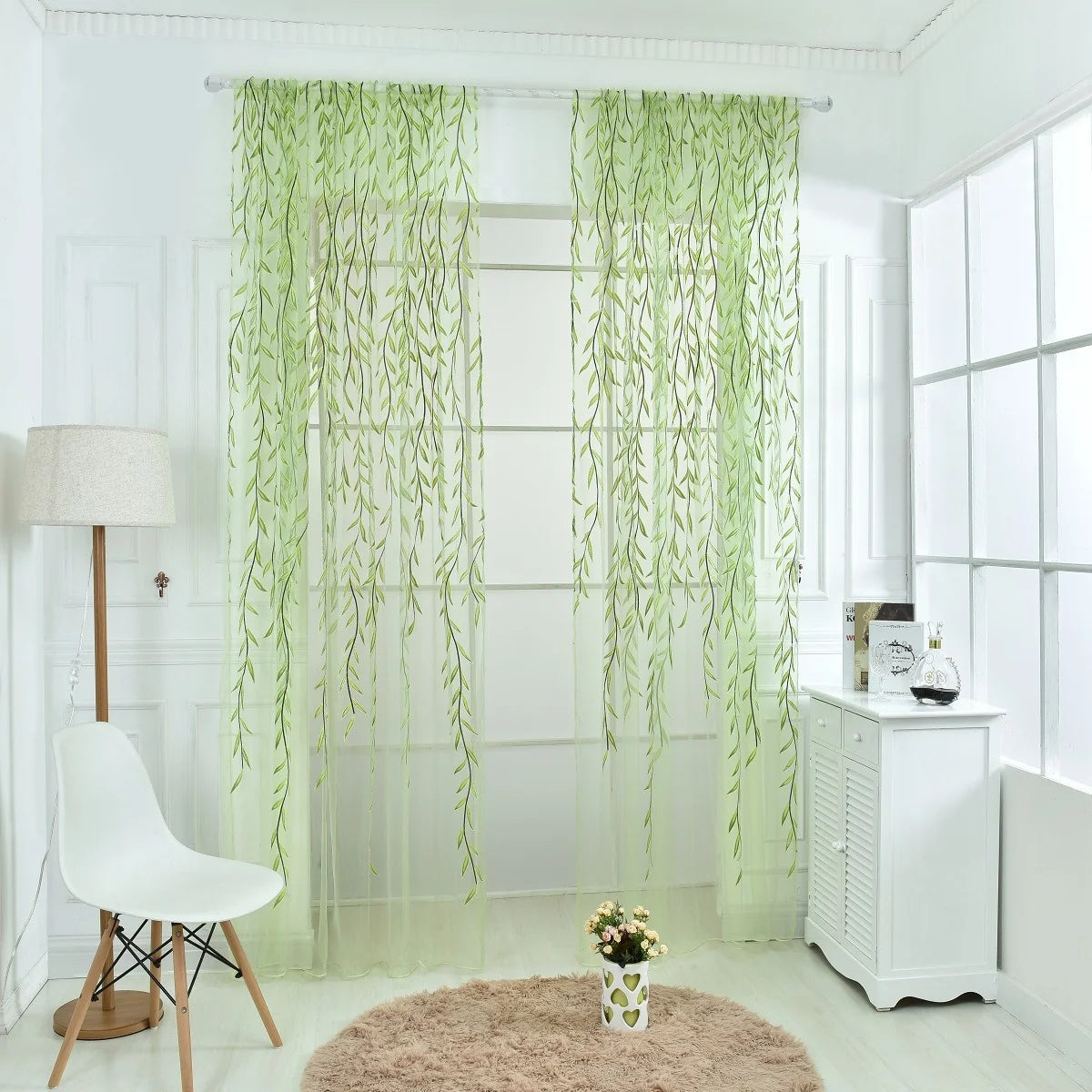 Dinevora Wicker Print Window Curtain - image 1