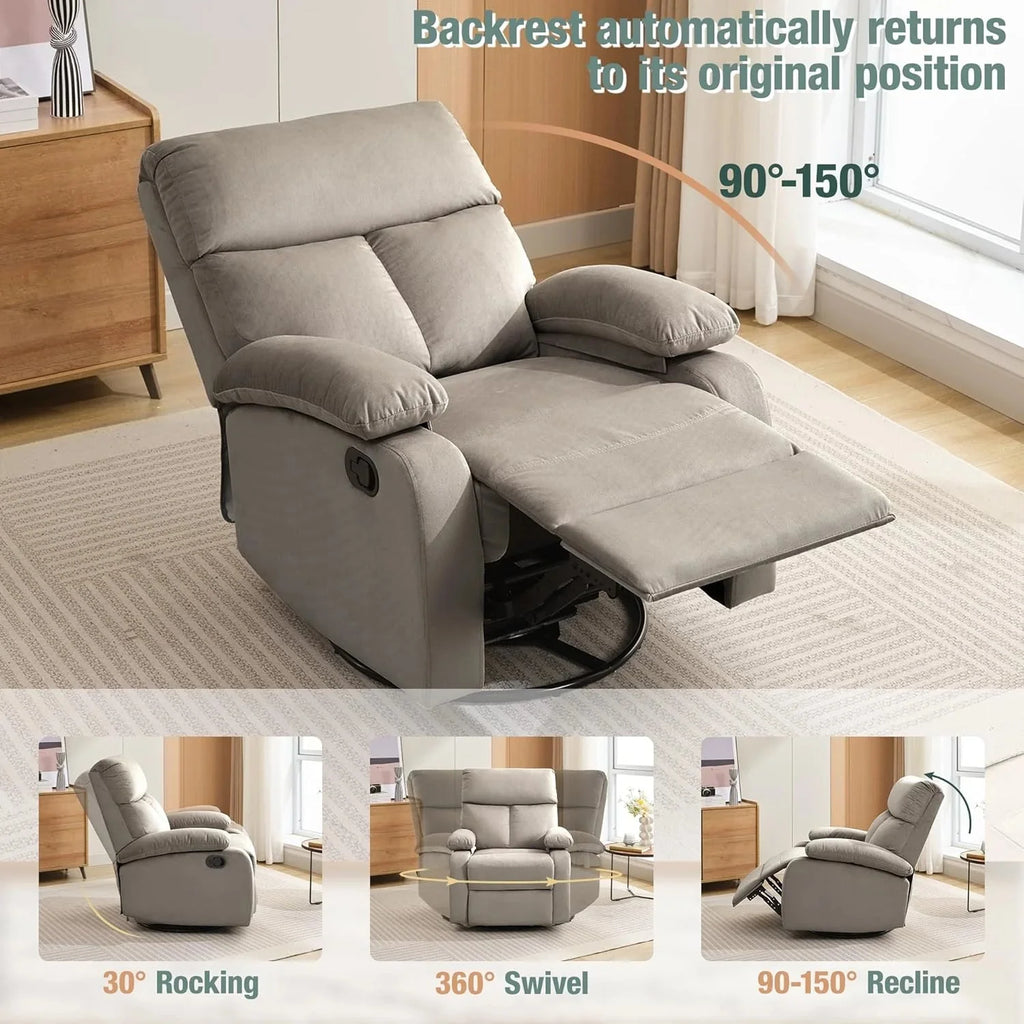 Small Swivel Rocker Recliner Chair for Compact Spaces - image 40