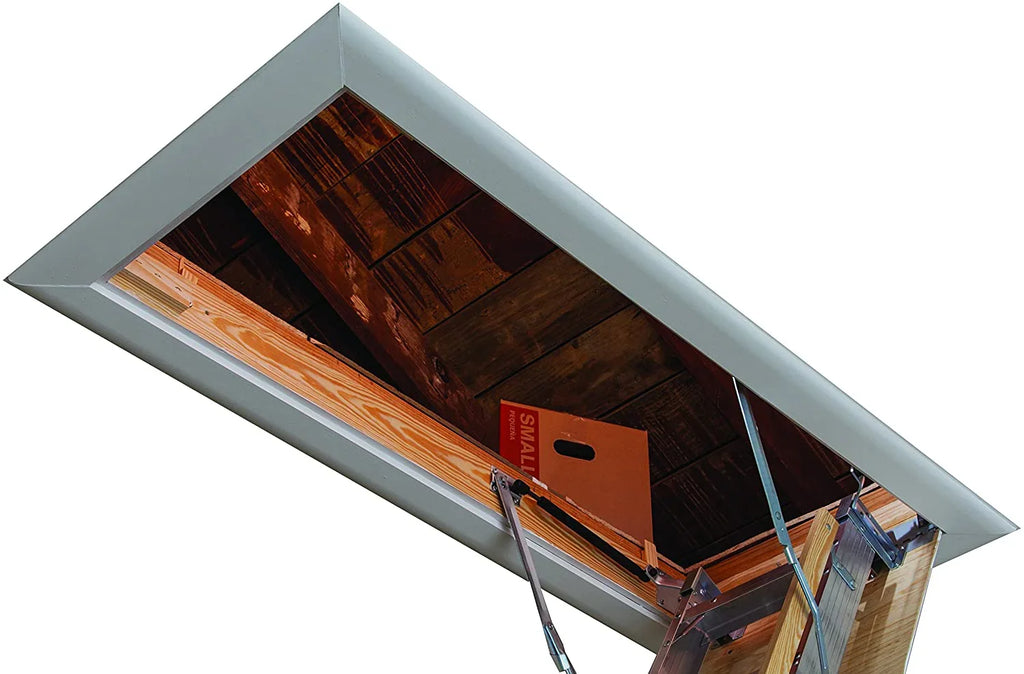 25-1/2 by 54-Inch Elite, 7'8′′-10-Foot Ceiling Height, 375-Pound Capacity, Type IAA, AA2510, Aluminum Ladder, attic, x Rough 